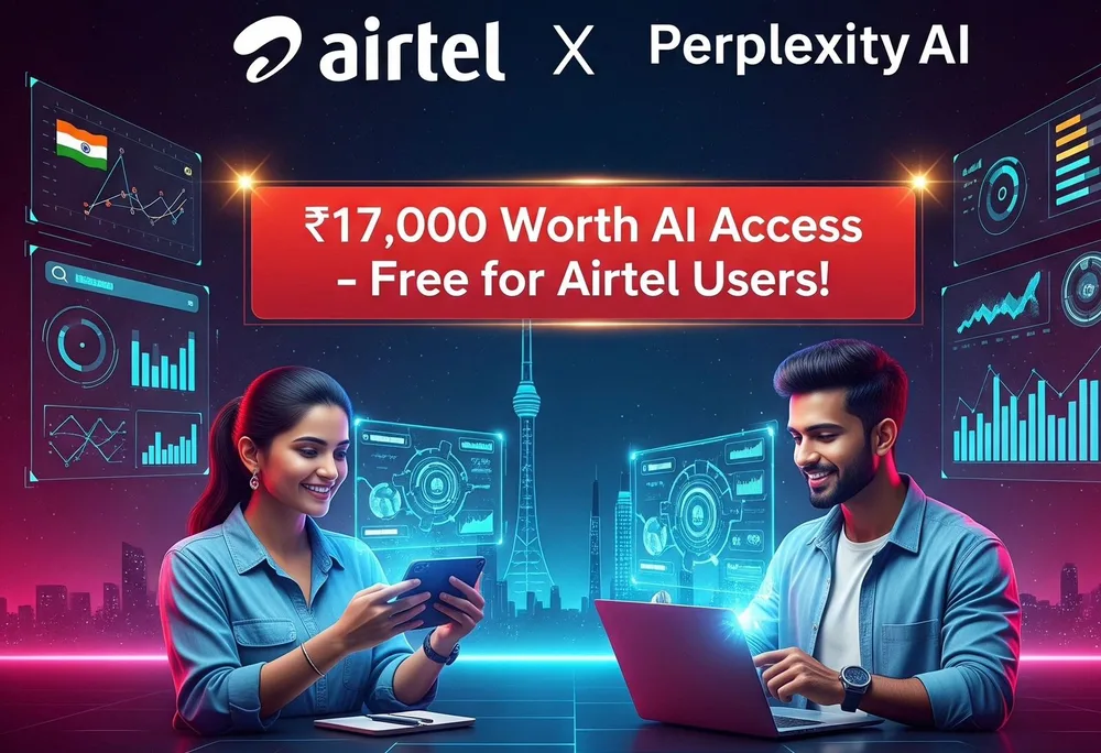 Airtel + Perplexity: Free ₹17,000 Perplexity AI Pro Plan for All Users