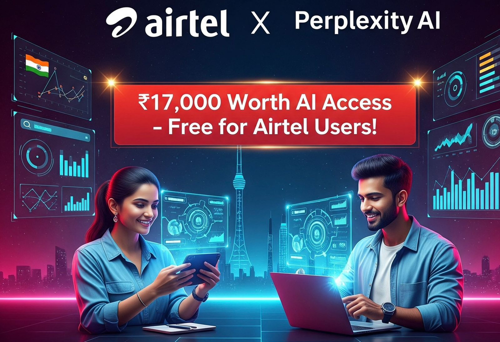 Airtel + Perplexity: Free ₹17,000 Perplexity AI Pro Plan for All Users