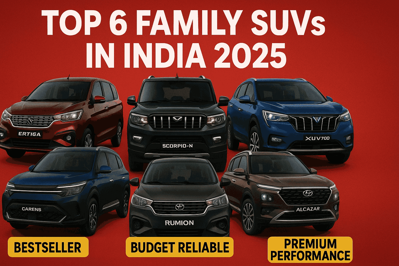 The Family-Friendly: Best 7-Seater Cars Under ₹20 Lakhs